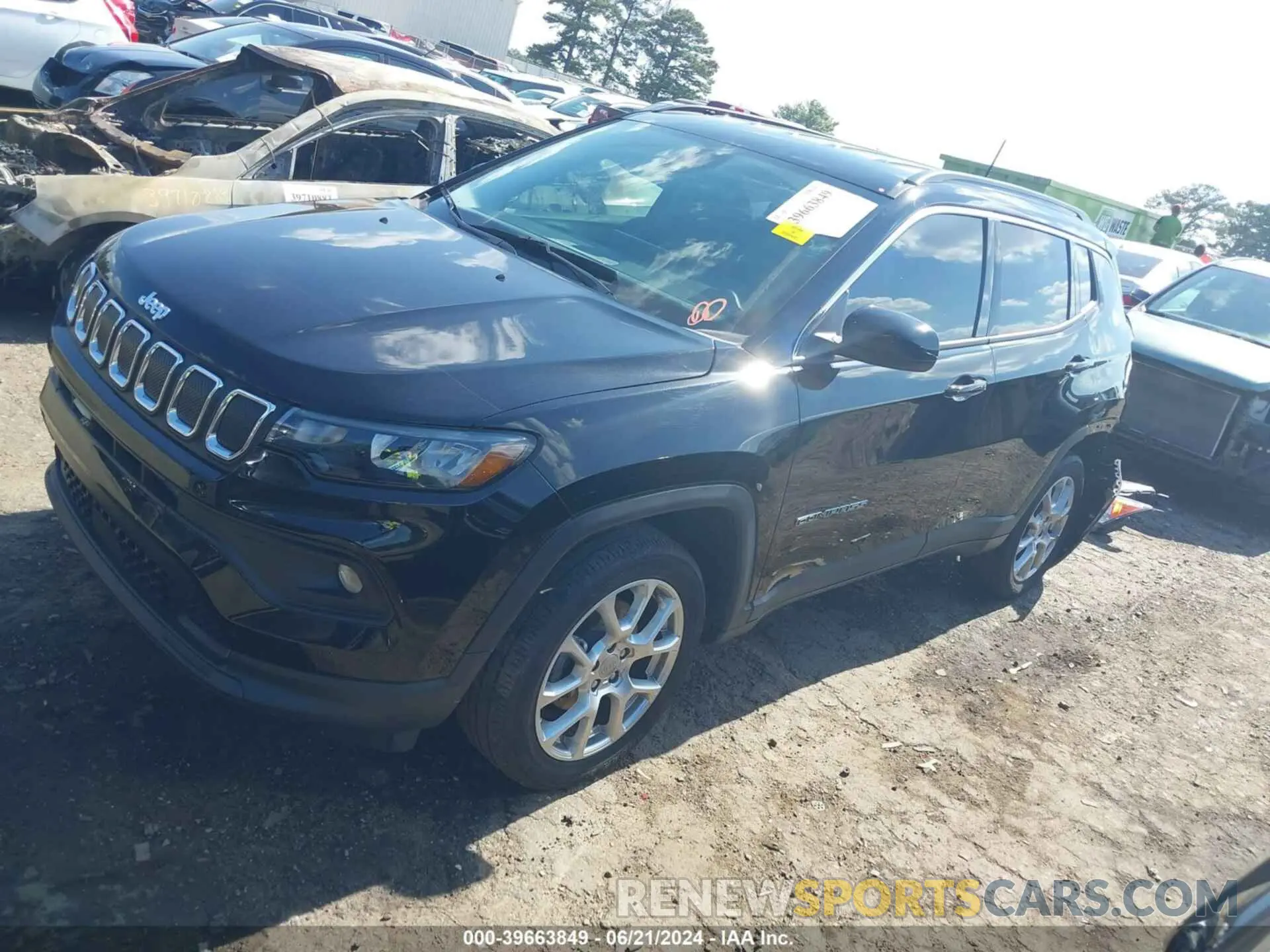 2 fotografías del automóvil dañado 3C4NJDFB3NT222237 JEEP COMPASS 2022