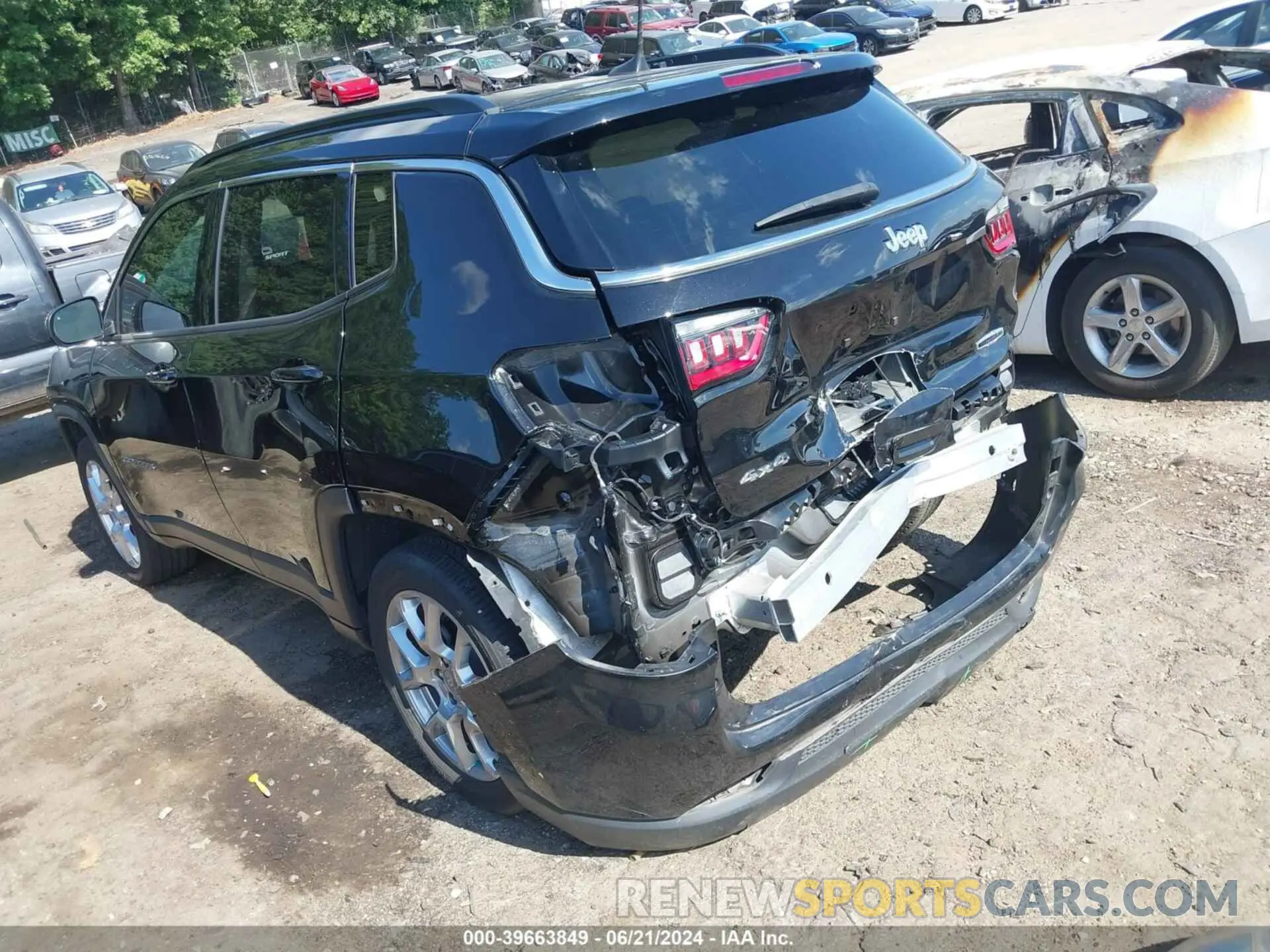 3 fotografías del automóvil dañado 3C4NJDFB3NT222237 JEEP COMPASS 2022