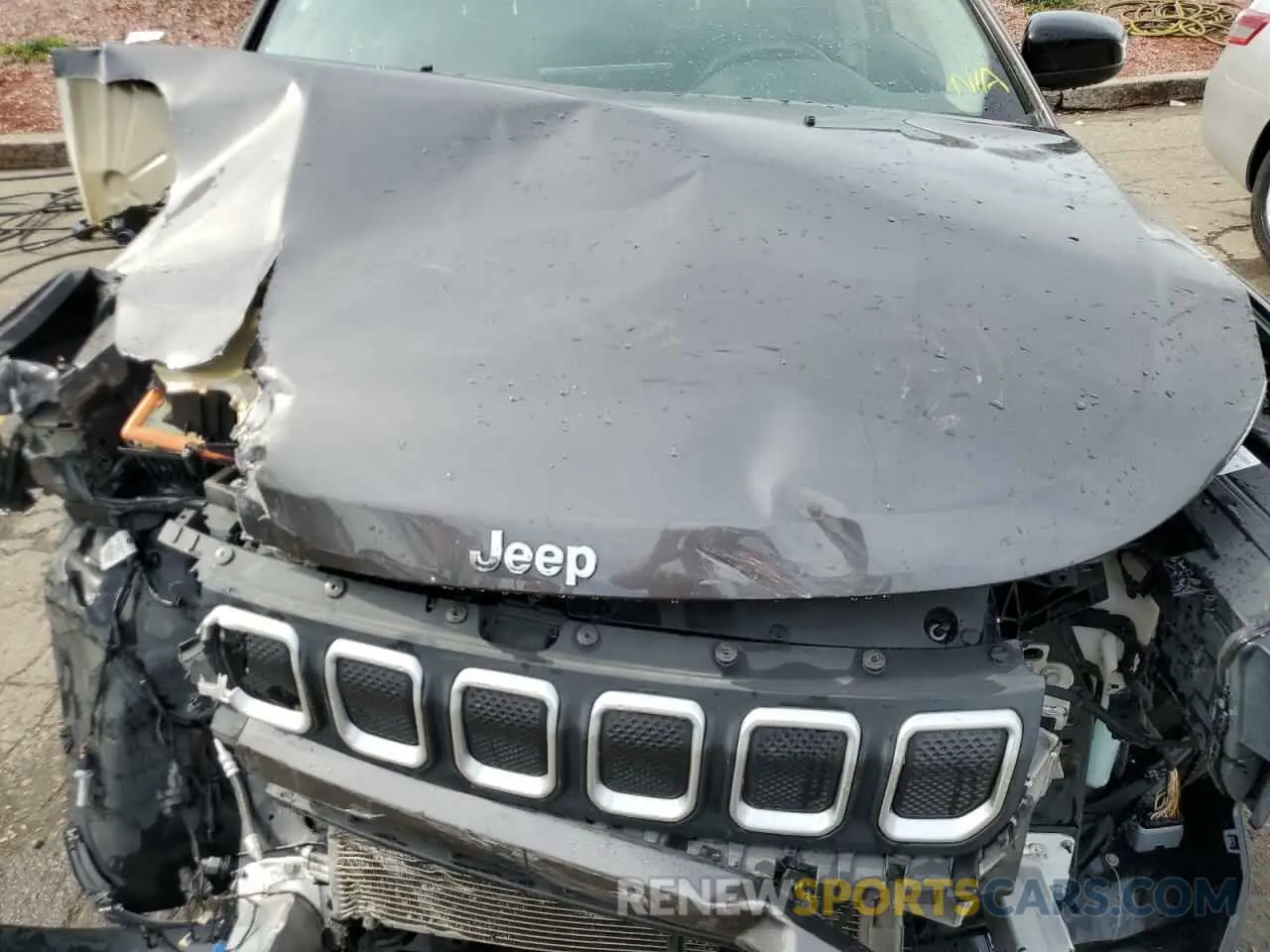 12 fotografías del automóvil dañado 3C4NJDFB7NT109259 JEEP COMPASS 2022