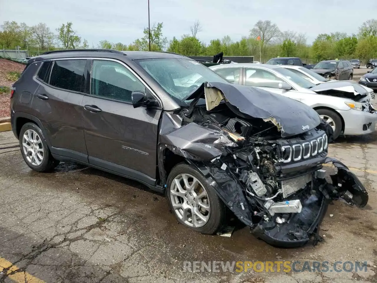 4 fotografías del automóvil dañado 3C4NJDFB7NT109259 JEEP COMPASS 2022