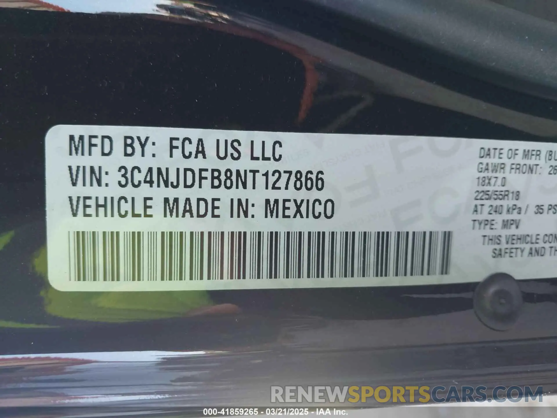 9 fotografías del automóvil dañado 3C4NJDFB8NT127866 JEEP COMPASS 2022