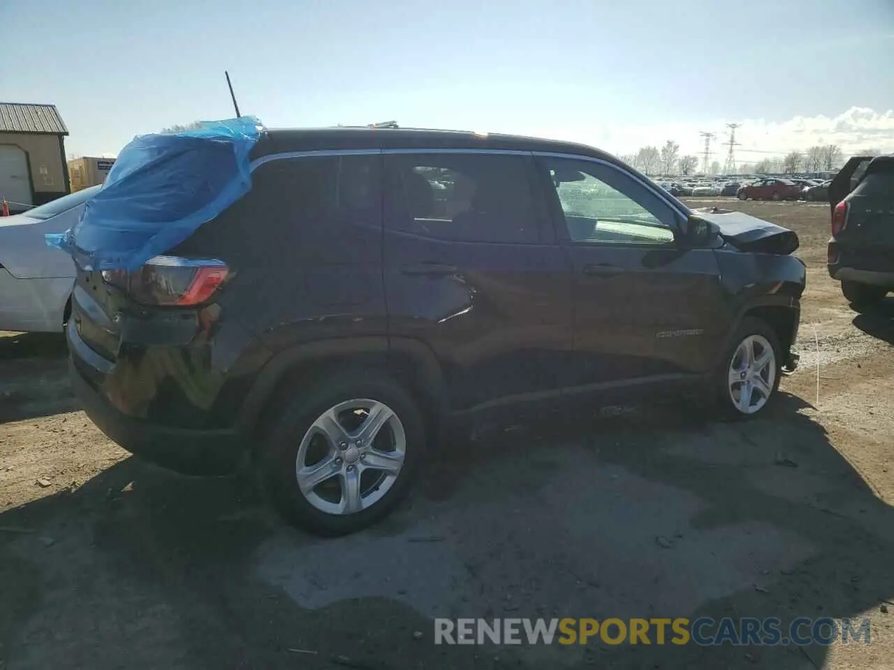 3 fotografías del automóvil dañado 3C4NJDAN8PT531917 JEEP COMPASS 2023