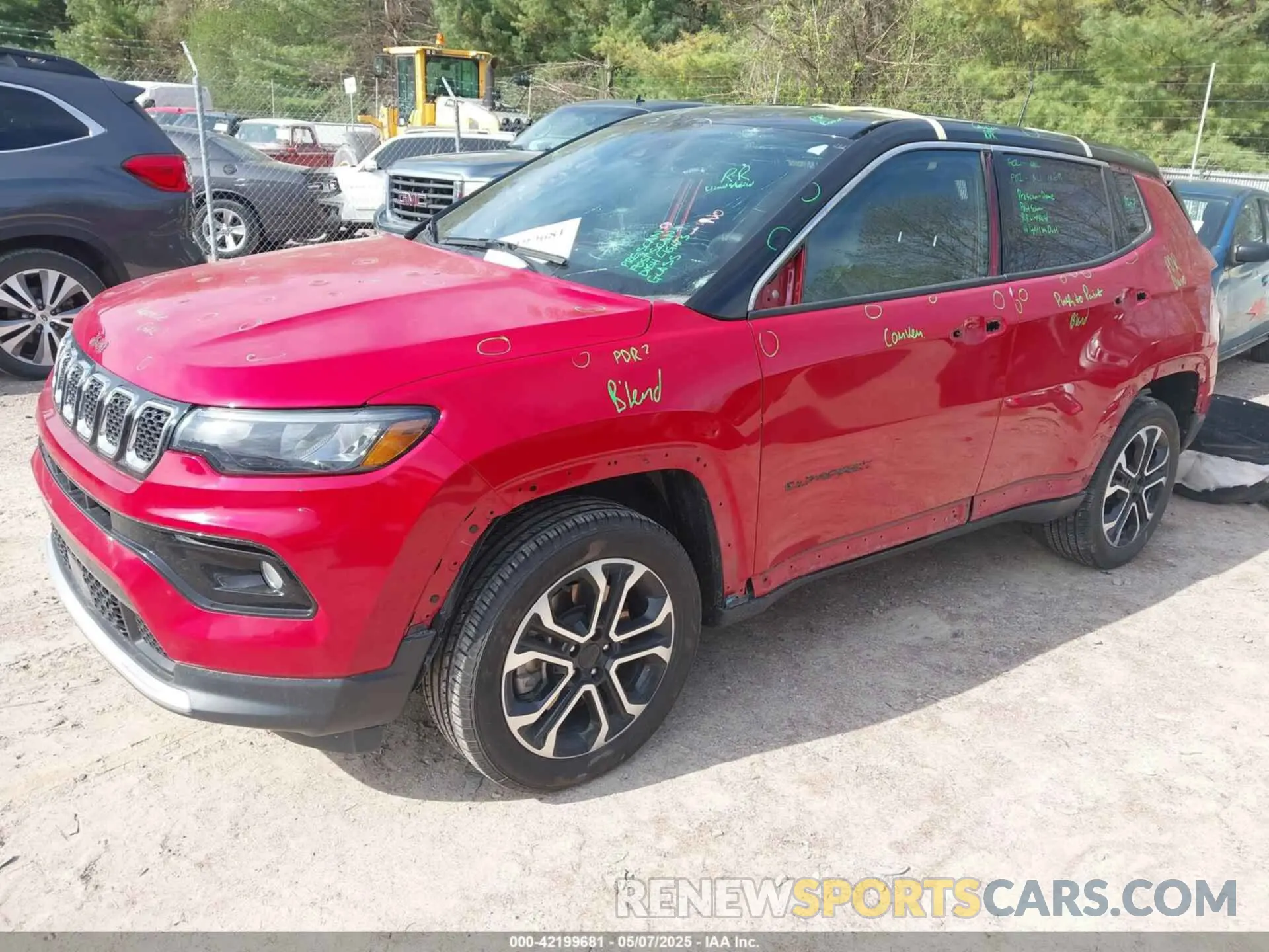 2 fotografías del automóvil dañado 3C4NJDCN0PT527468 JEEP COMPASS 2023
