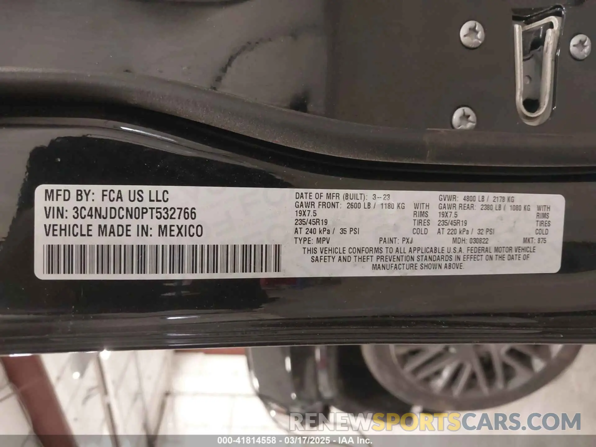9 fotografías del automóvil dañado 3C4NJDCN0PT532766 JEEP COMPASS 2023