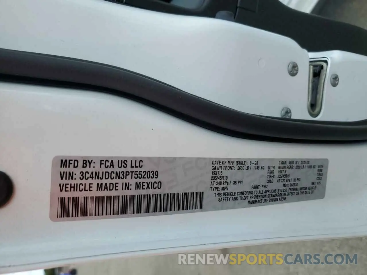 13 fotografías del automóvil dañado 3C4NJDCN3PT552039 JEEP COMPASS 2023