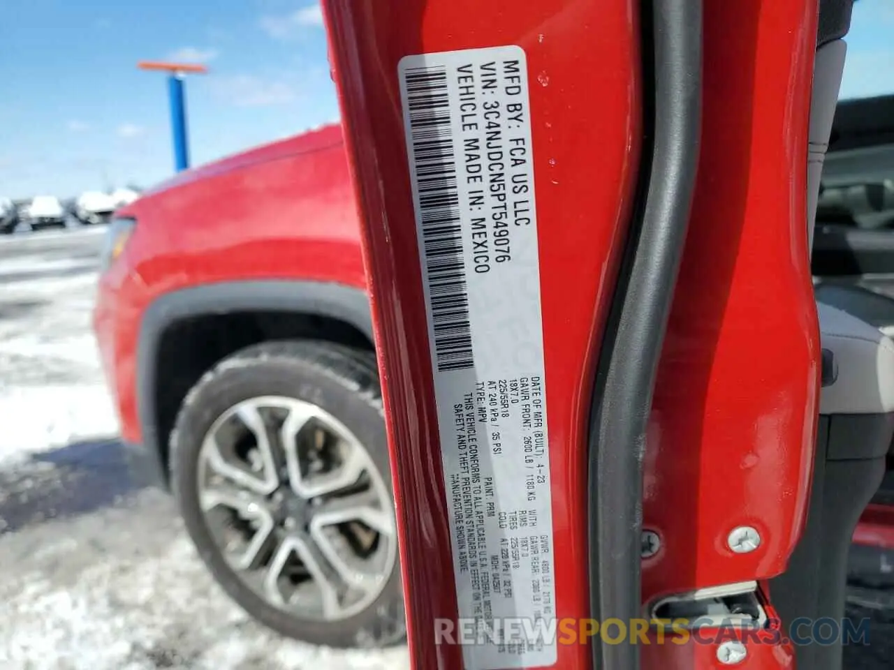 13 fotografías del automóvil dañado 3C4NJDCN5PT549076 JEEP COMPASS 2023