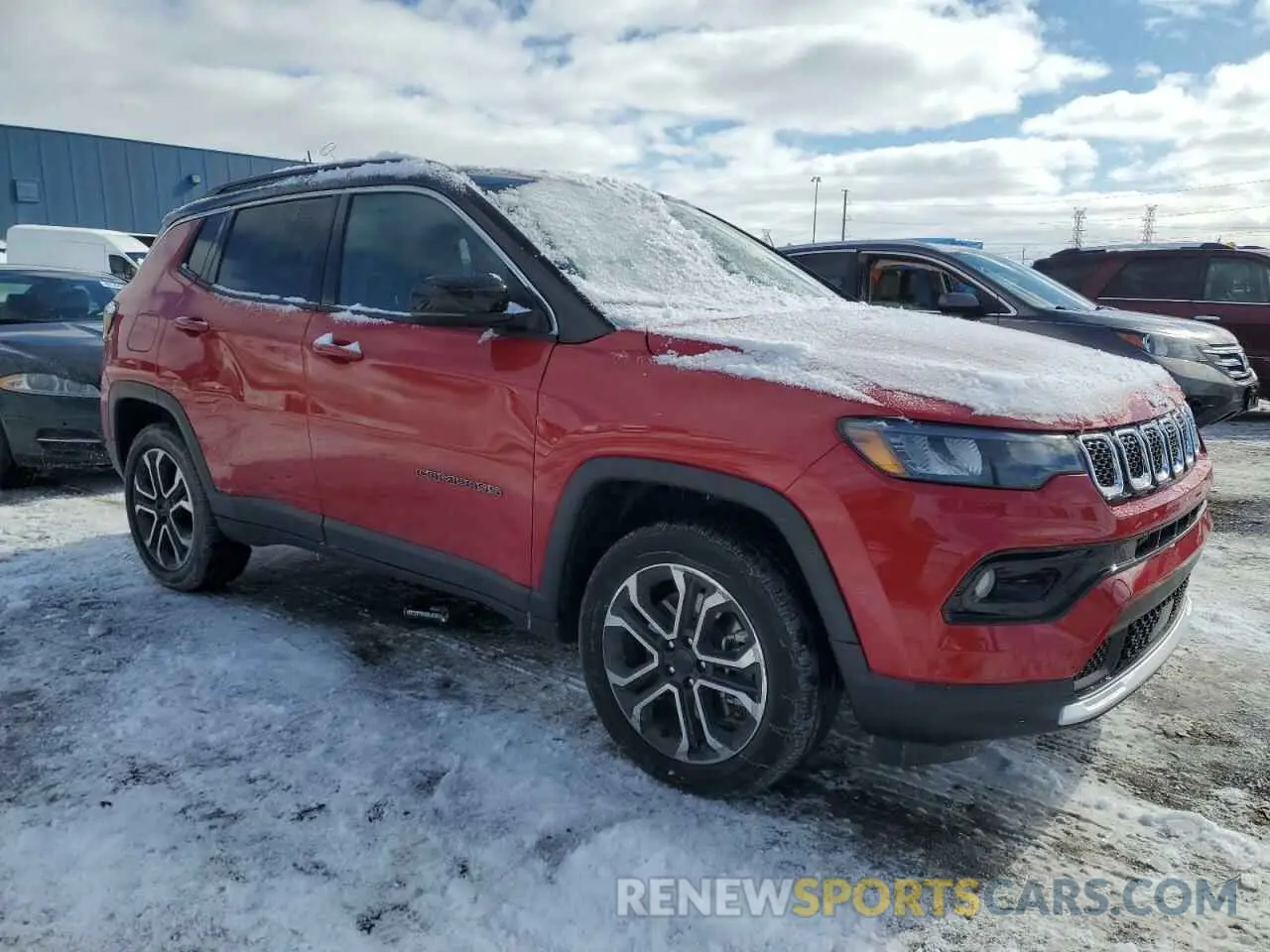 4 fotografías del automóvil dañado 3C4NJDCN5PT549076 JEEP COMPASS 2023