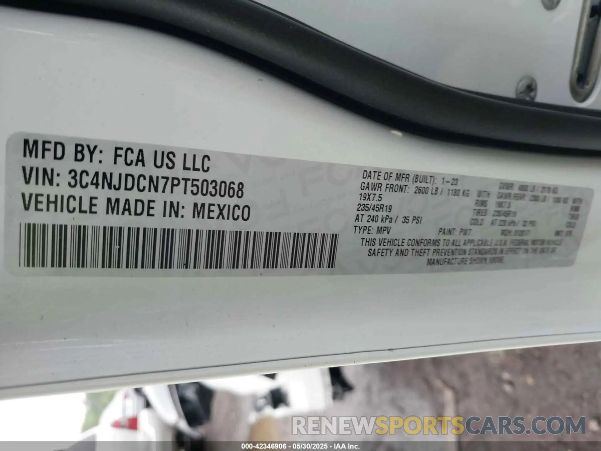 9 fotografías del automóvil dañado 3C4NJDCN7PT503068 JEEP COMPASS 2023
