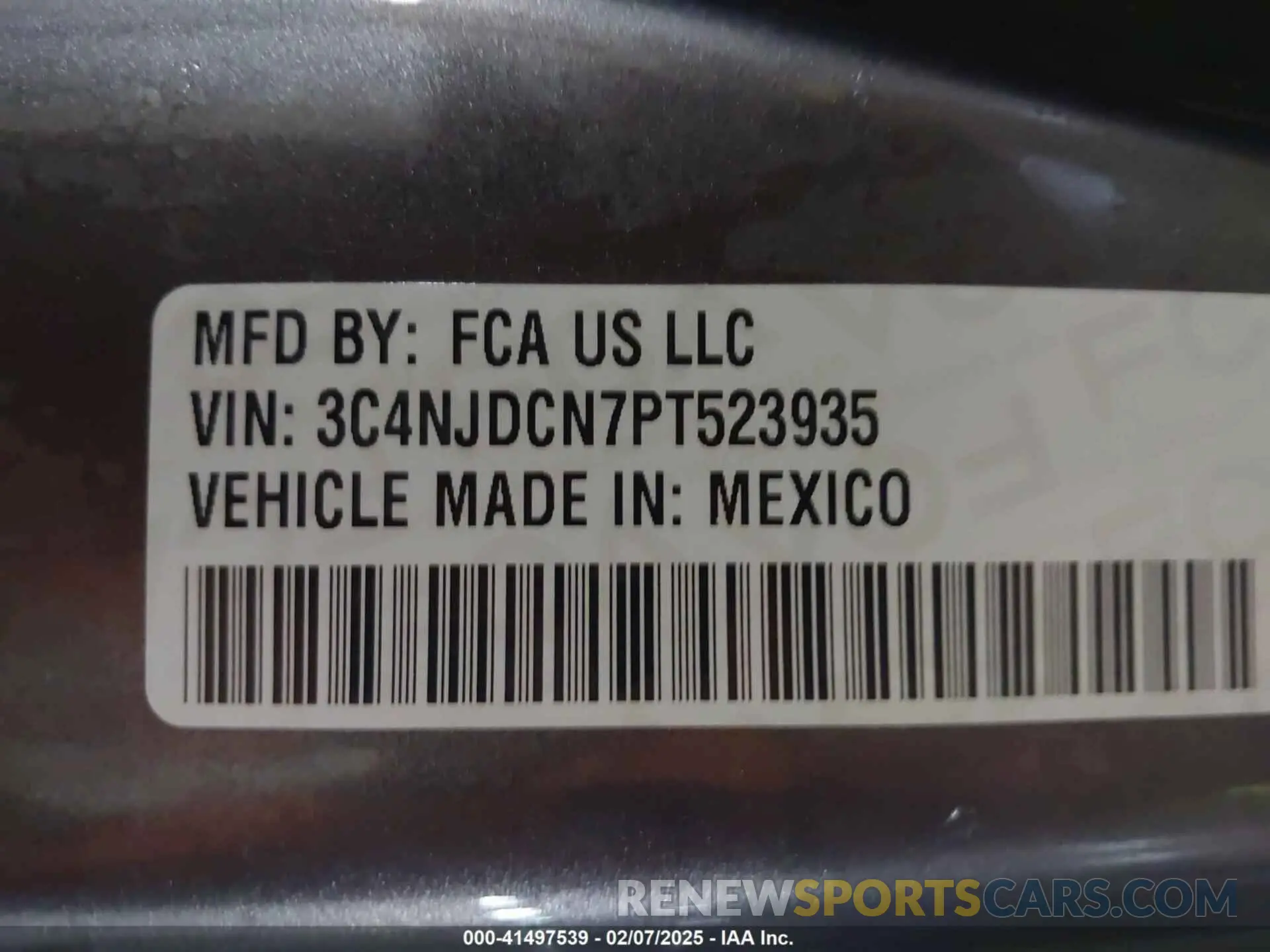 9 fotografías del automóvil dañado 3C4NJDCN7PT523935 JEEP COMPASS 2023