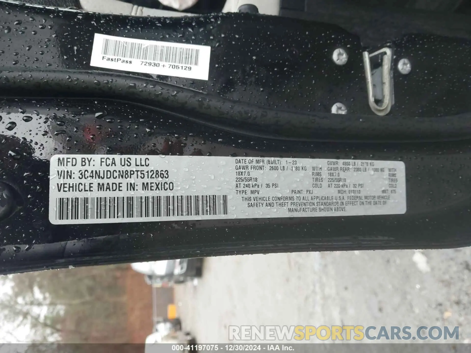 9 fotografías del automóvil dañado 3C4NJDCN8PT512863 JEEP COMPASS 2023