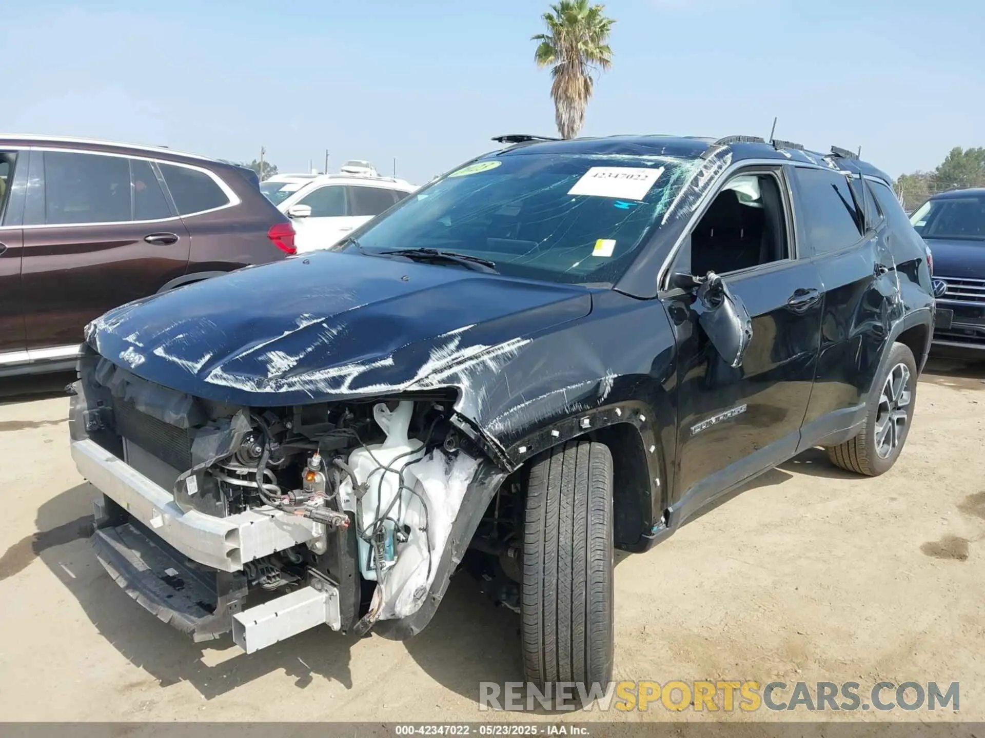 2 fotografías del automóvil dañado 3C4NJDCN9PT539652 JEEP COMPASS 2023