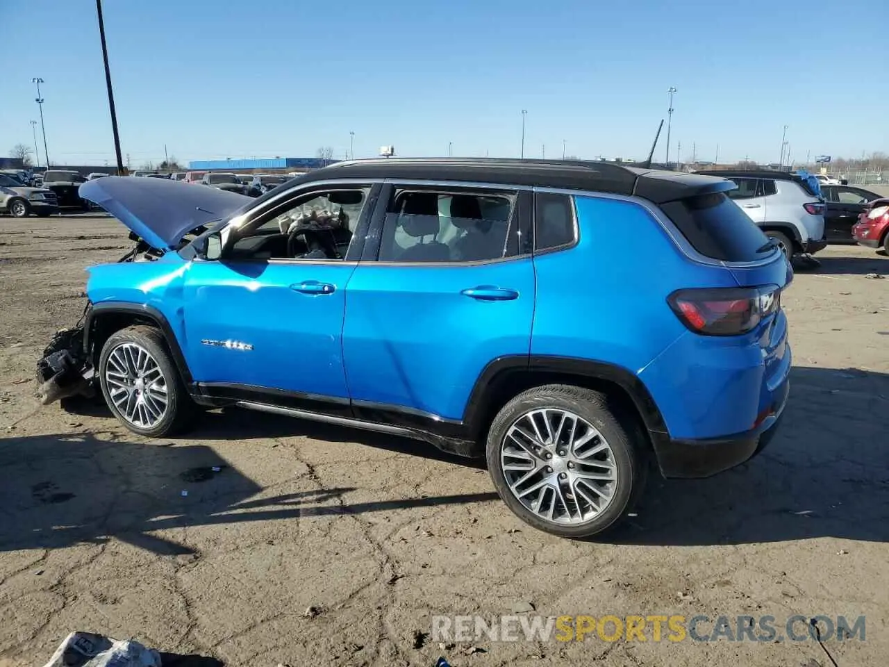 2 fotografías del automóvil dañado 3C4NJDCN9PT570979 JEEP COMPASS 2023