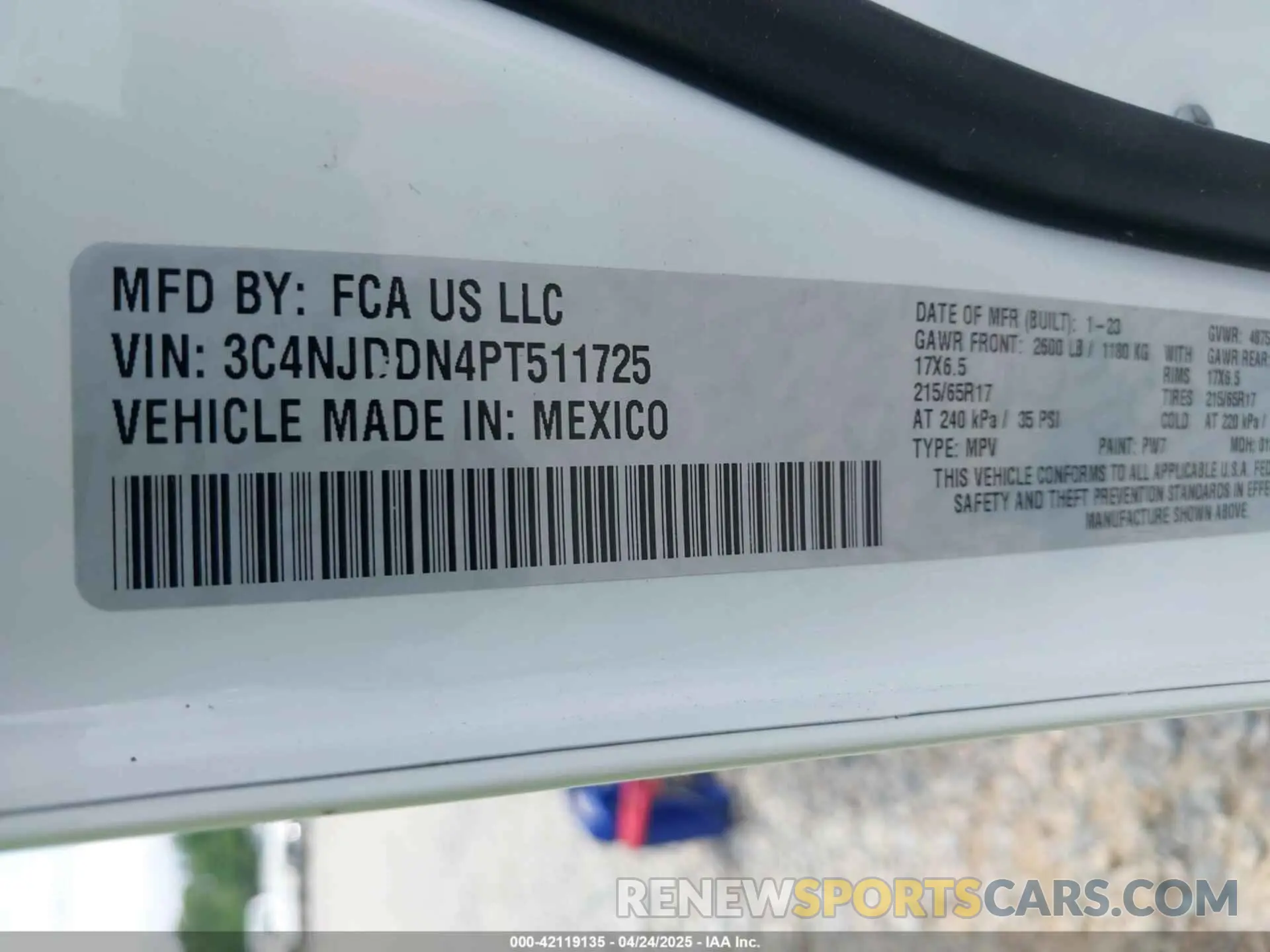 9 fotografías del automóvil dañado 3C4NJDDN4PT511725 JEEP COMPASS 2023