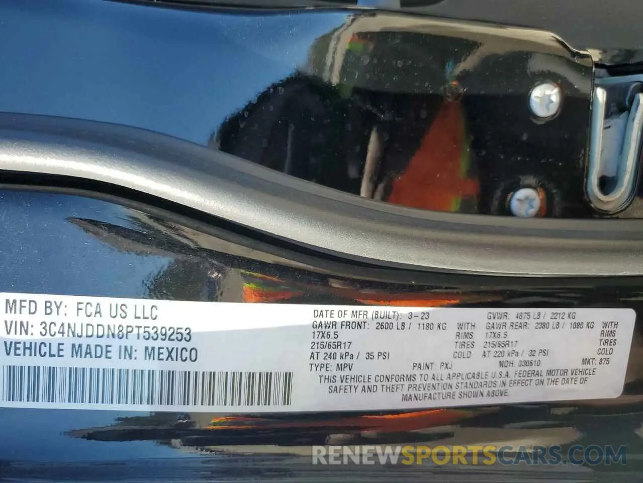 13 fotografías del automóvil dañado 3C4NJDDN8PT539253 JEEP COMPASS 2023