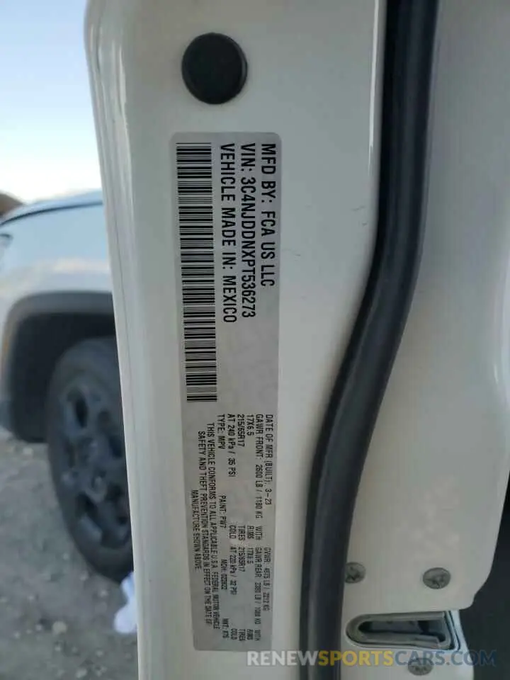 12 fotografías del automóvil dañado 3C4NJDDNXPT536273 JEEP COMPASS 2023