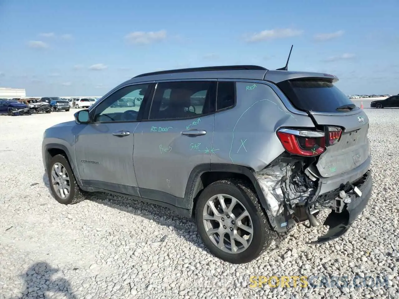 2 fotografías del automóvil dañado 3C4NJDFN6PT513828 JEEP COMPASS 2023