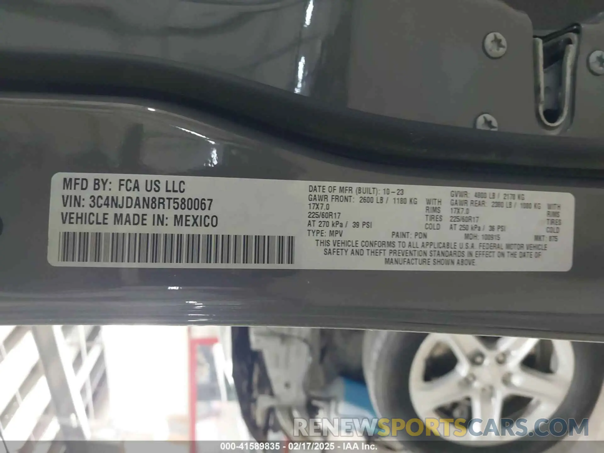 9 fotografías del automóvil dañado 3C4NJDAN8RT580067 JEEP COMPASS 2024