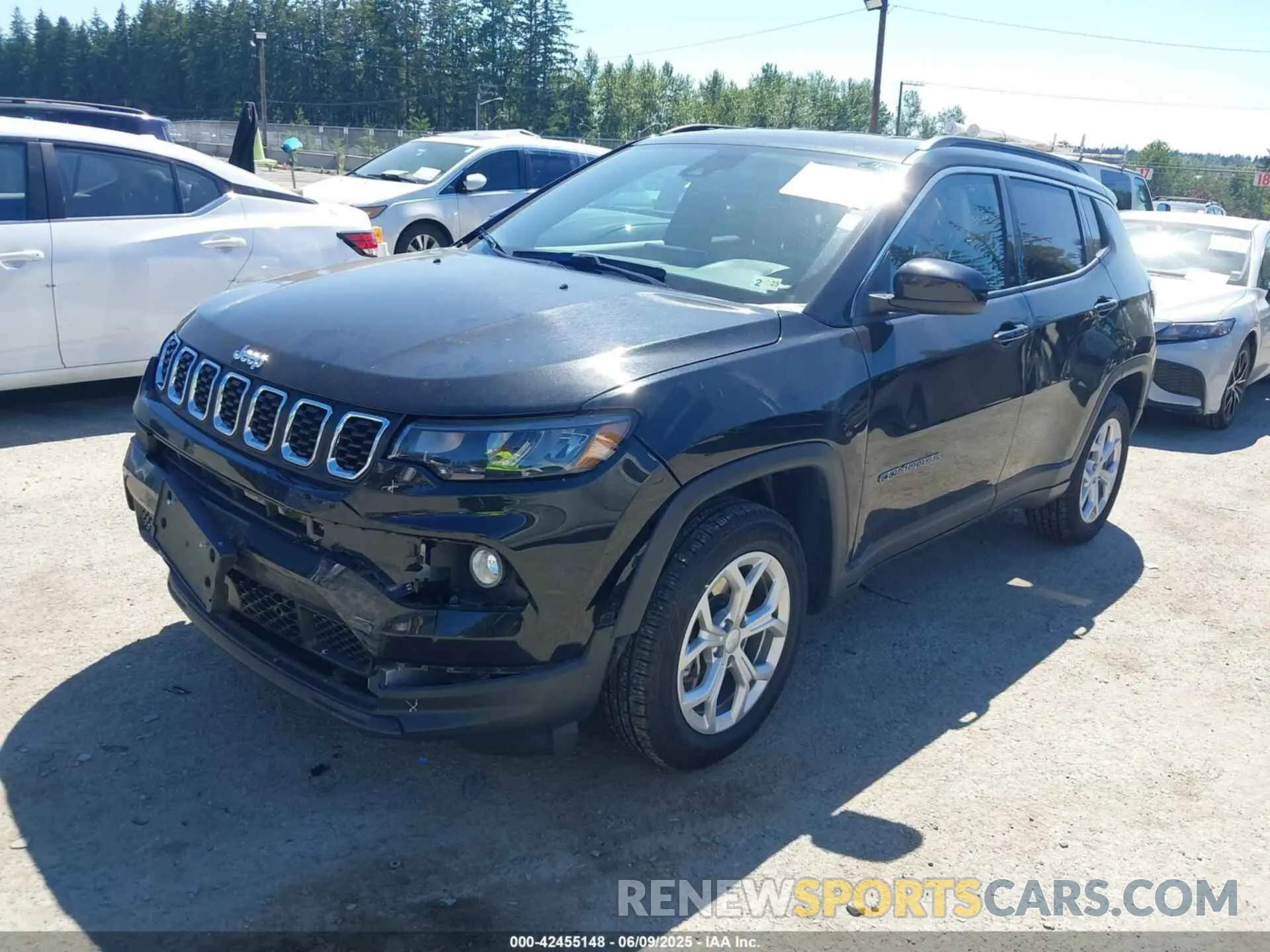 2 fotografías del automóvil dañado 3C4NJDBN3RT100807 JEEP COMPASS 2024