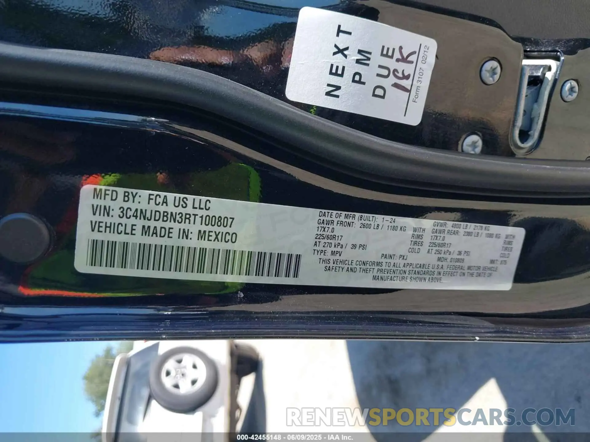 9 fotografías del automóvil dañado 3C4NJDBN3RT100807 JEEP COMPASS 2024