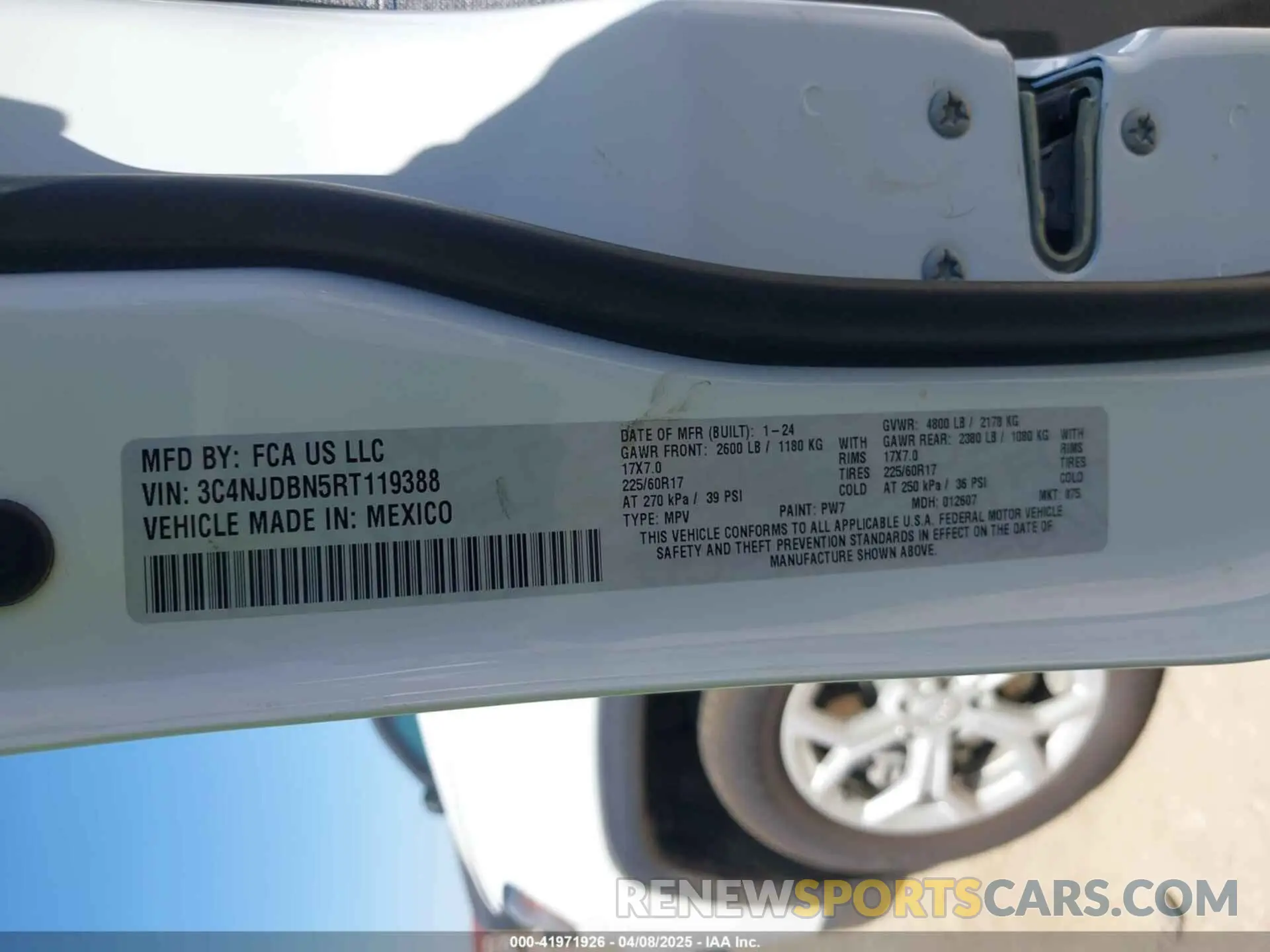 9 fotografías del automóvil dañado 3C4NJDBN5RT119388 JEEP COMPASS 2024