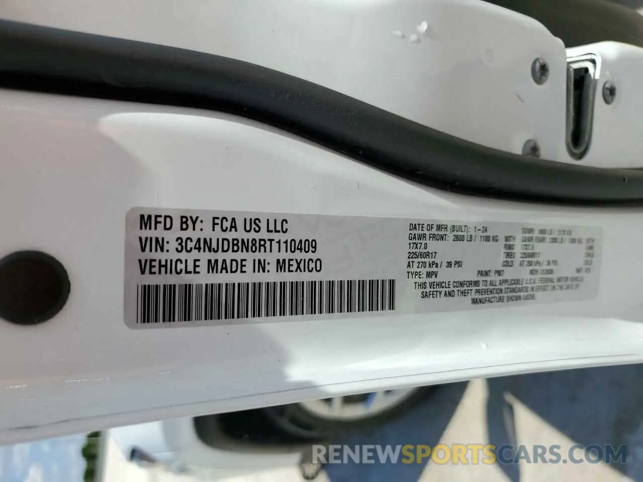 13 fotografías del automóvil dañado 3C4NJDBN8RT110409 JEEP COMPASS 2024