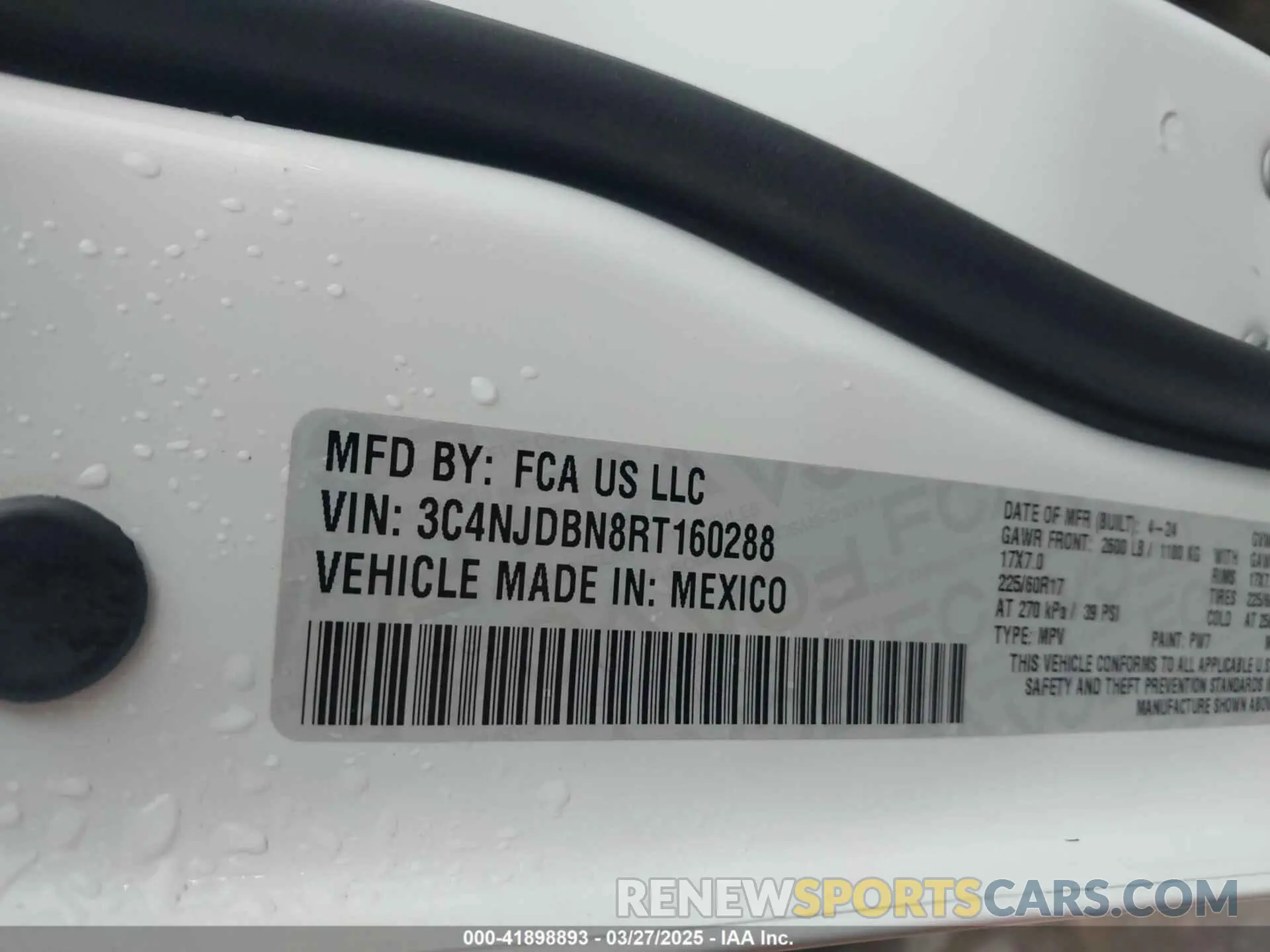 9 fotografías del automóvil dañado 3C4NJDBN8RT160288 JEEP COMPASS 2024