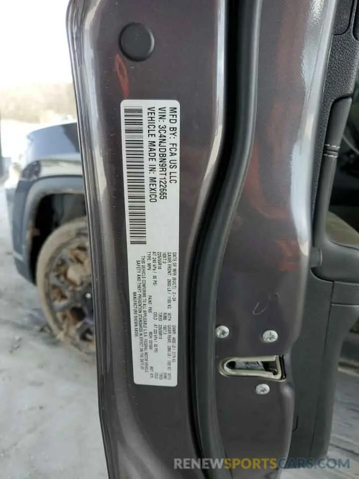 15 fotografías del automóvil dañado 3C4NJDBN9RT122665 JEEP COMPASS 2024