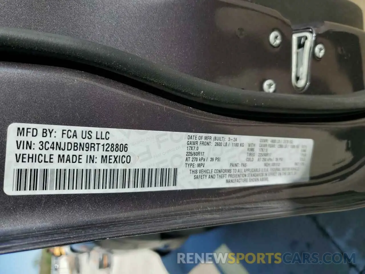 12 fotografías del automóvil dañado 3C4NJDBN9RT128806 JEEP COMPASS 2024