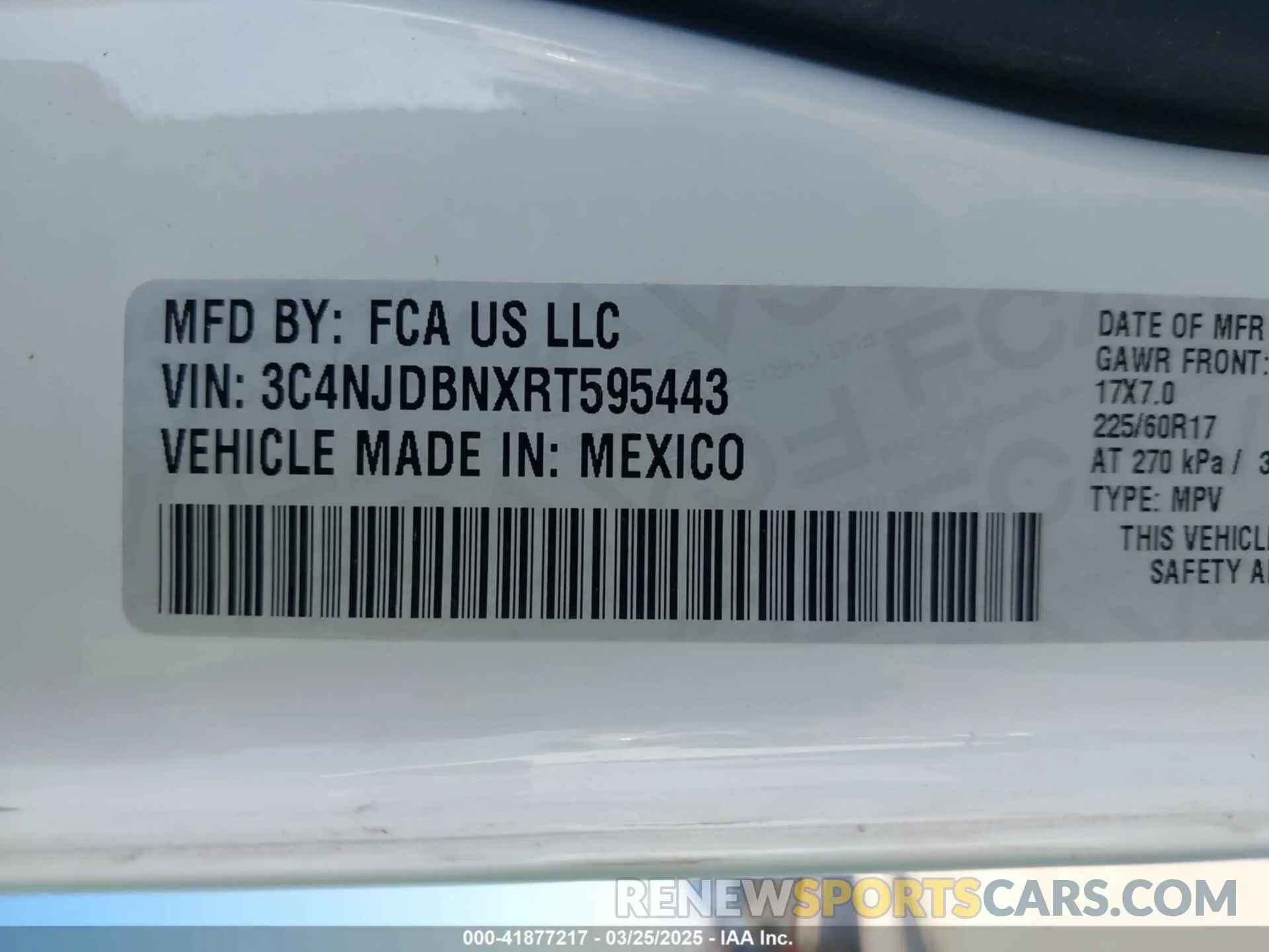 9 fotografías del automóvil dañado 3C4NJDBNXRT595443 JEEP COMPASS 2024