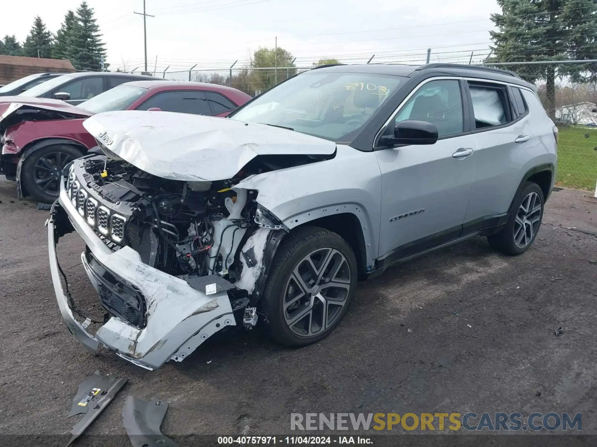 2 fotografías del automóvil dañado 3C4NJDCN9RT128903 JEEP COMPASS 2024
