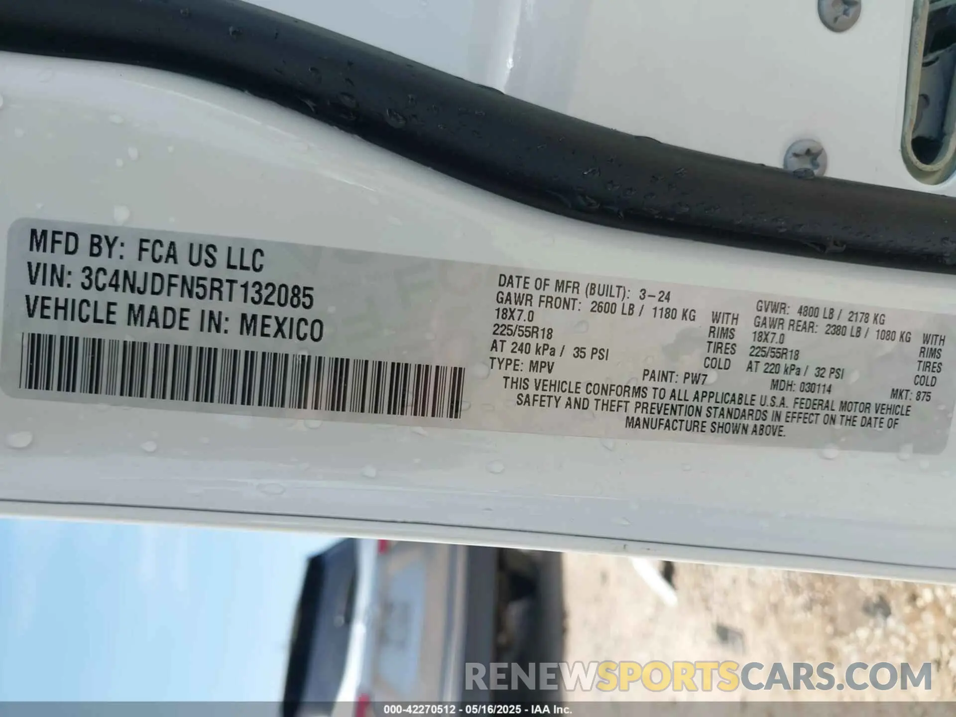 9 fotografías del automóvil dañado 3C4NJDFN5RT132085 JEEP COMPASS 2024