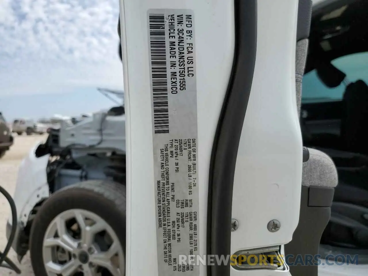 14 fotografías del automóvil dañado 3C4NJDAN3ST501555 JEEP COMPASS 2025
