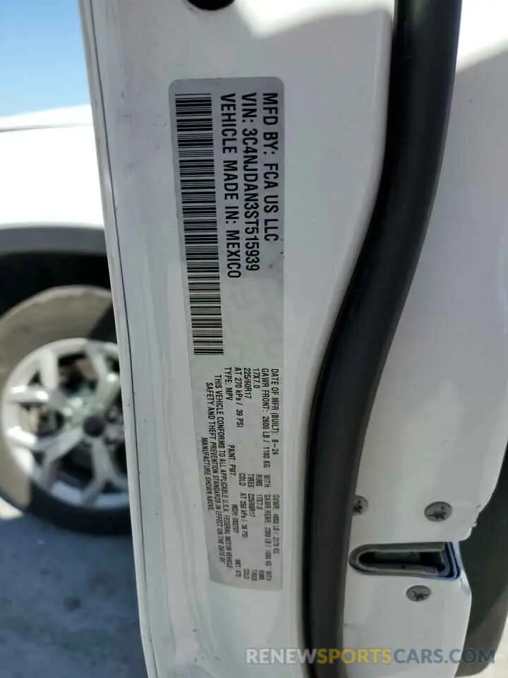 15 fotografías del automóvil dañado 3C4NJDAN3ST515939 JEEP COMPASS 2025