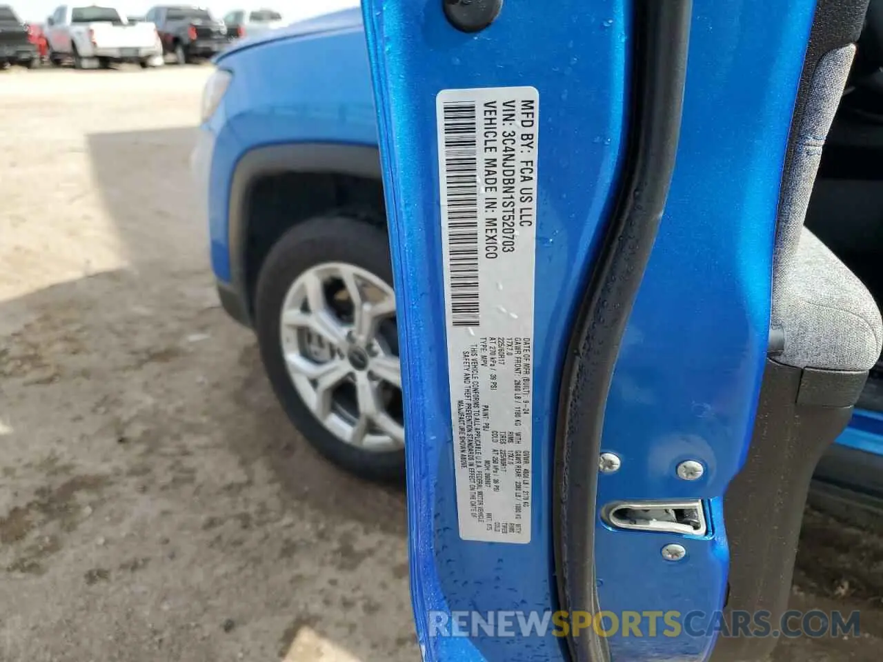 13 fotografías del automóvil dañado 3C4NJDBN1ST520703 JEEP COMPASS 2025