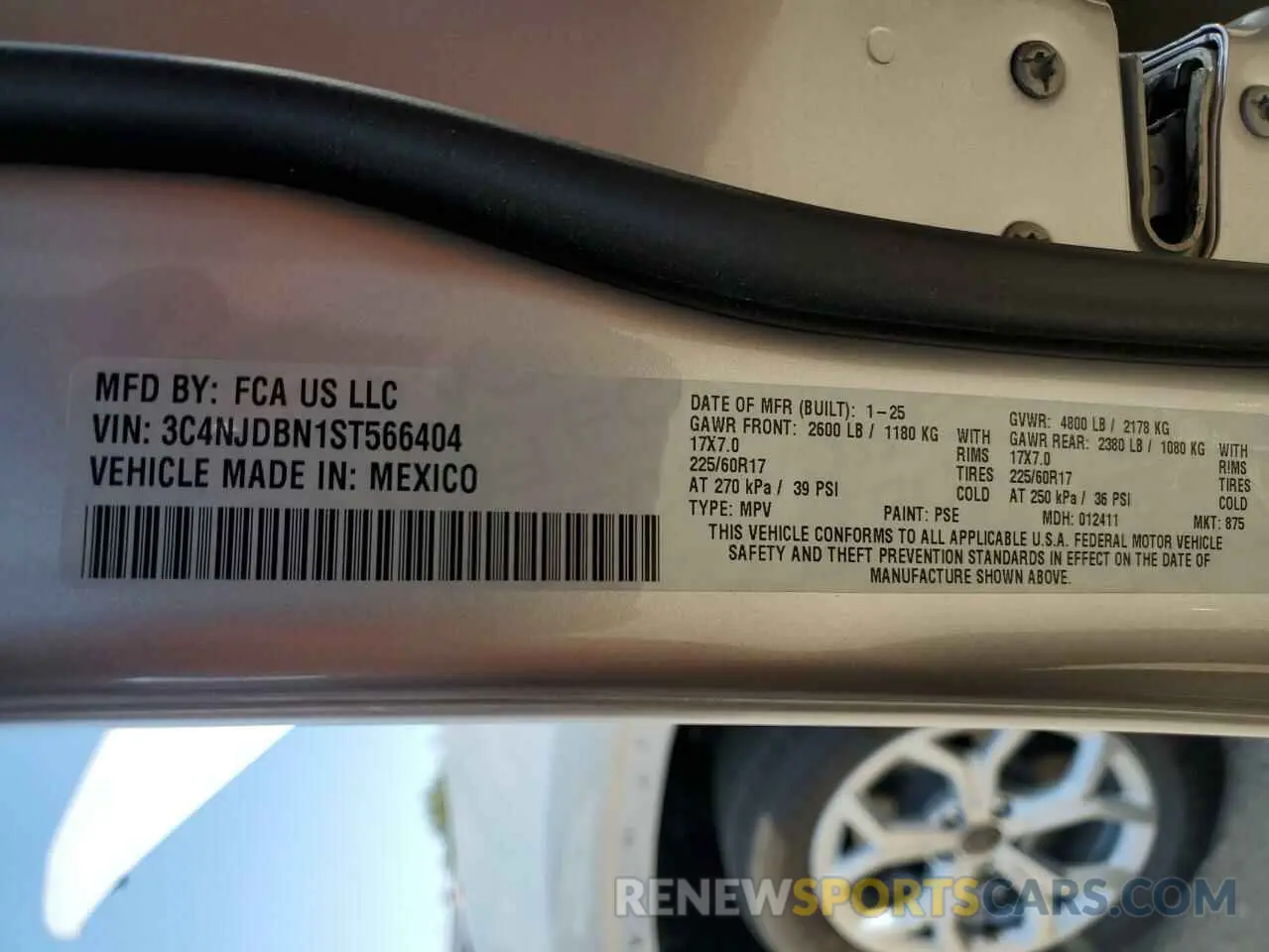 13 fotografías del automóvil dañado 3C4NJDBN1ST566404 JEEP COMPASS 2025