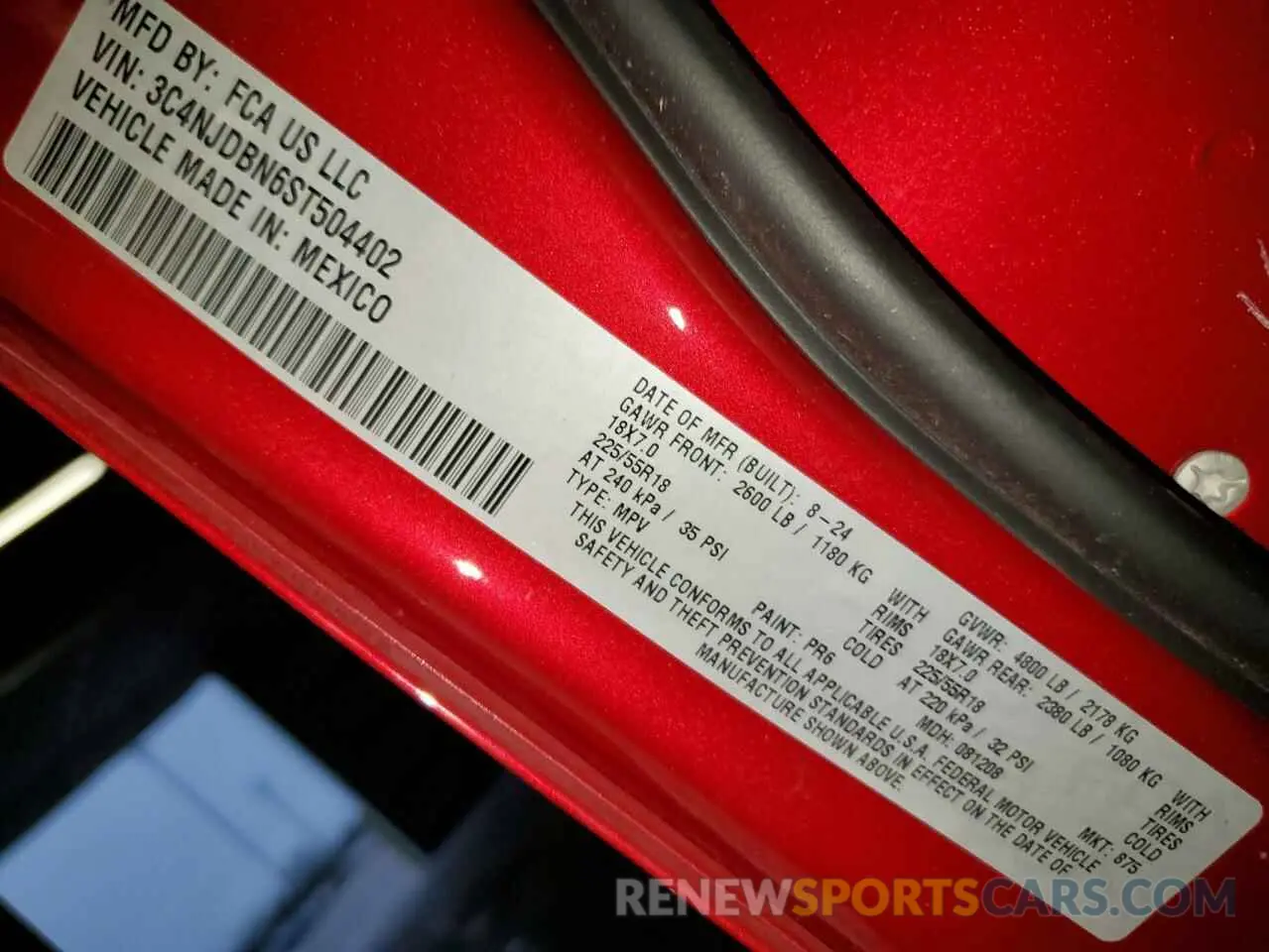 14 fotografías del automóvil dañado 3C4NJDBN6ST504402 JEEP COMPASS 2025