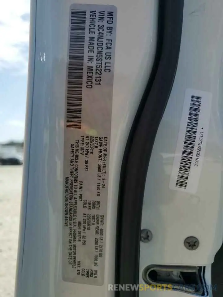 13 fotografías del automóvil dañado 3C4NJDCN5ST522131 JEEP COMPASS 2025