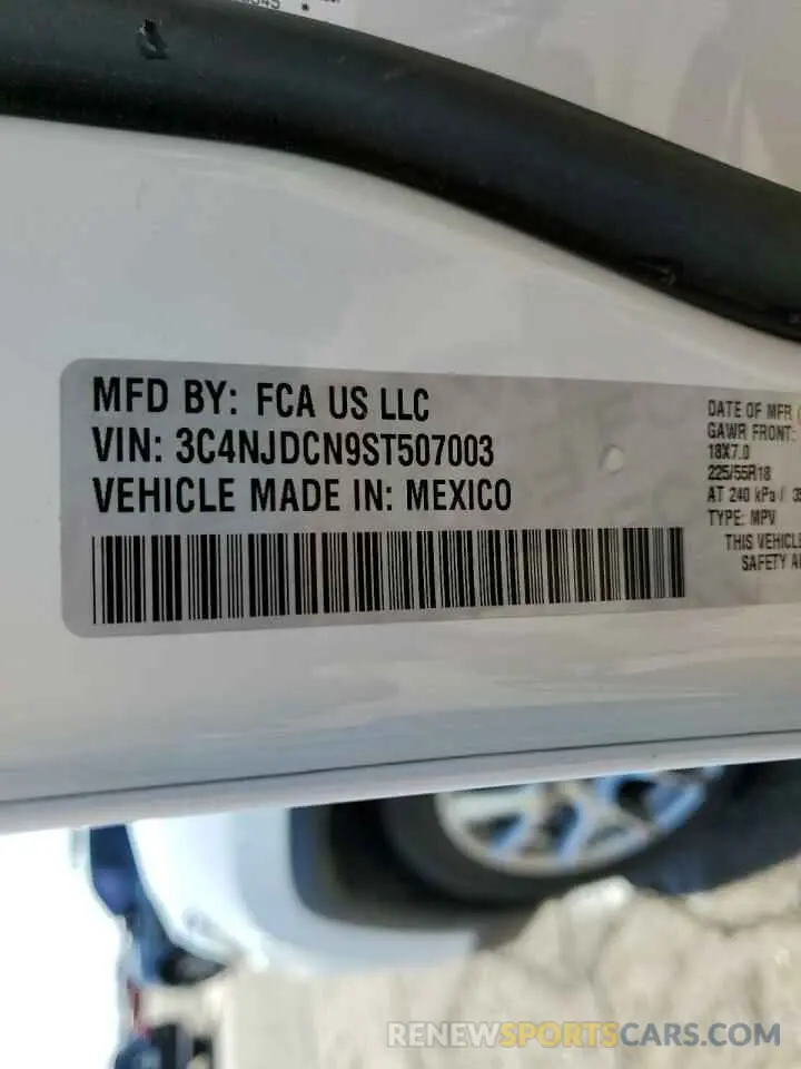 13 fotografías del automóvil dañado 3C4NJDCN9ST507003 JEEP COMPASS 2025