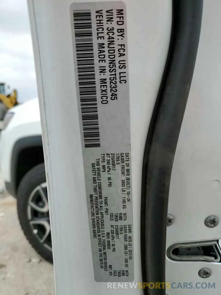 13 fotografías del automóvil dañado 3C4NJDDN5ST523245 JEEP COMPASS 2025