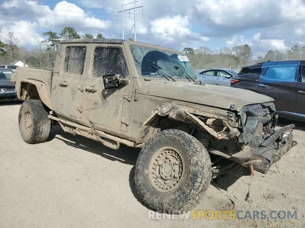 4 fotografías del automóvil dañado 1C6HJTAG0LL168969 JEEP GLADIATOR 2020