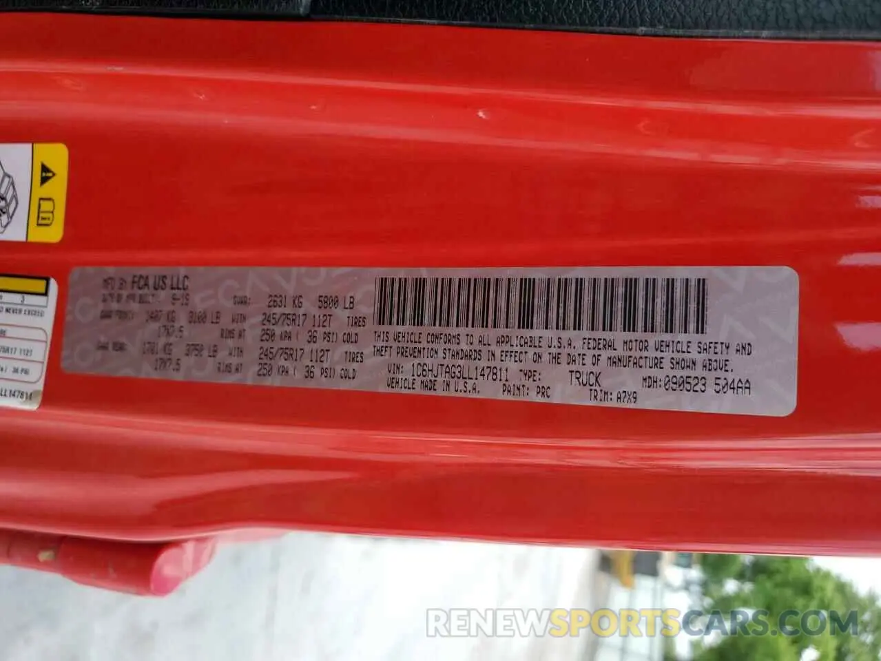 12 fotografías del automóvil dañado 1C6HJTAG3LL147811 JEEP GLADIATOR 2020