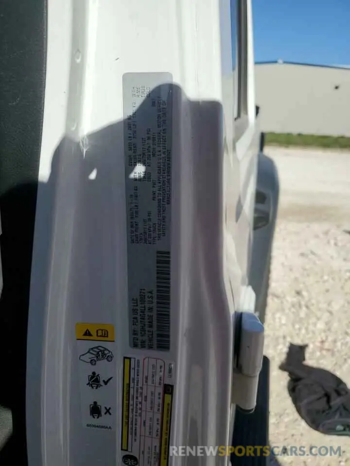 12 fotografías del automóvil dañado 1C6HJTAG4LL100271 JEEP GLADIATOR 2020