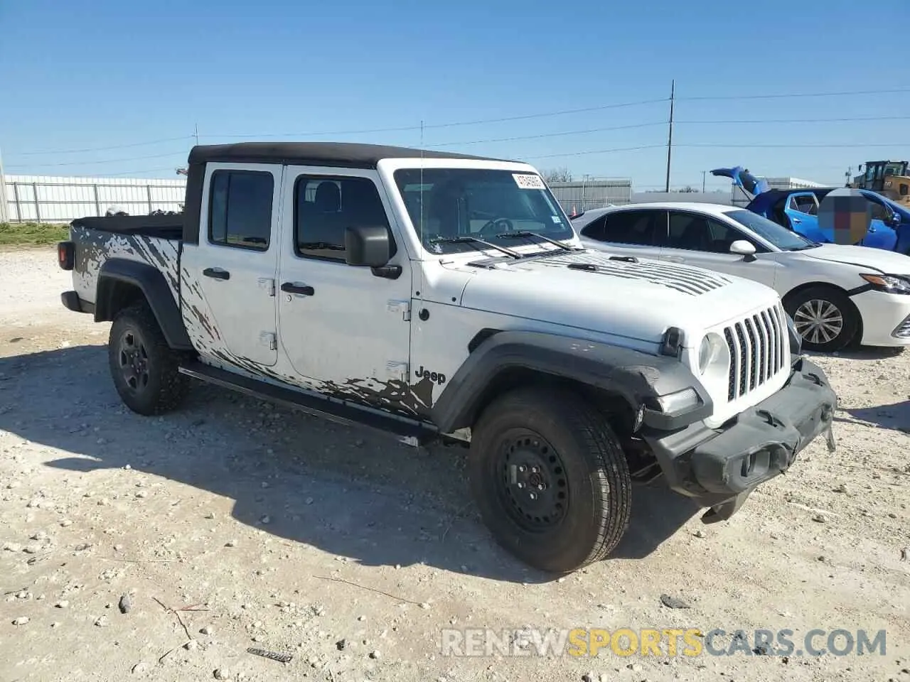 4 fotografías del automóvil dañado 1C6HJTAG4LL100271 JEEP GLADIATOR 2020