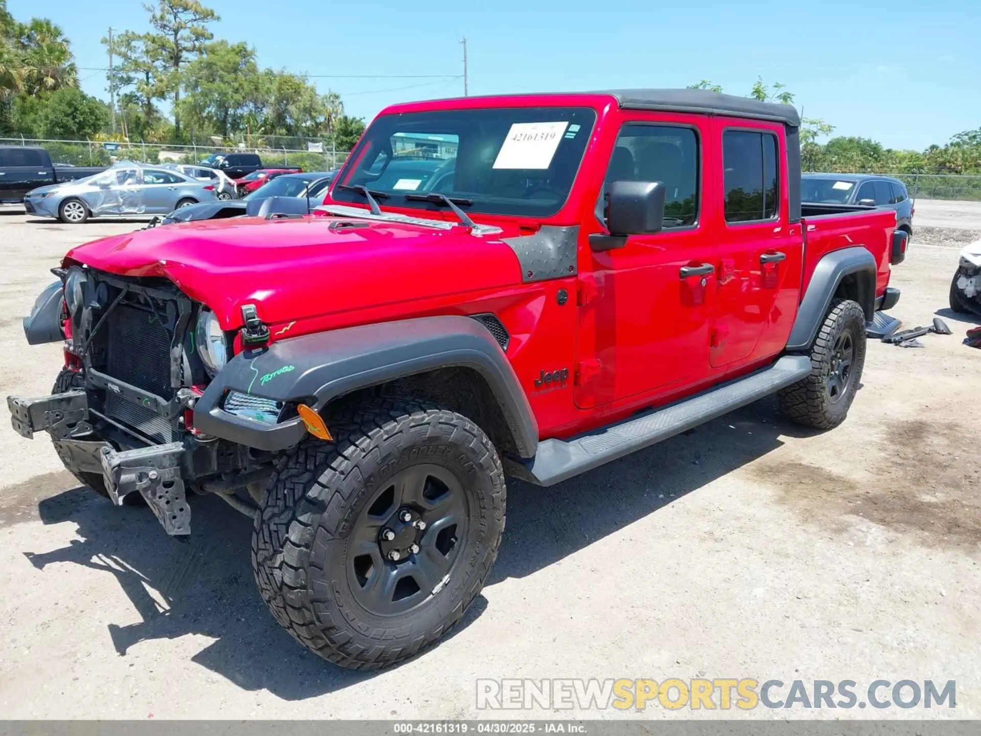 2 fotografías del automóvil dañado 1C6HJTAG6LL194119 JEEP GLADIATOR 2020