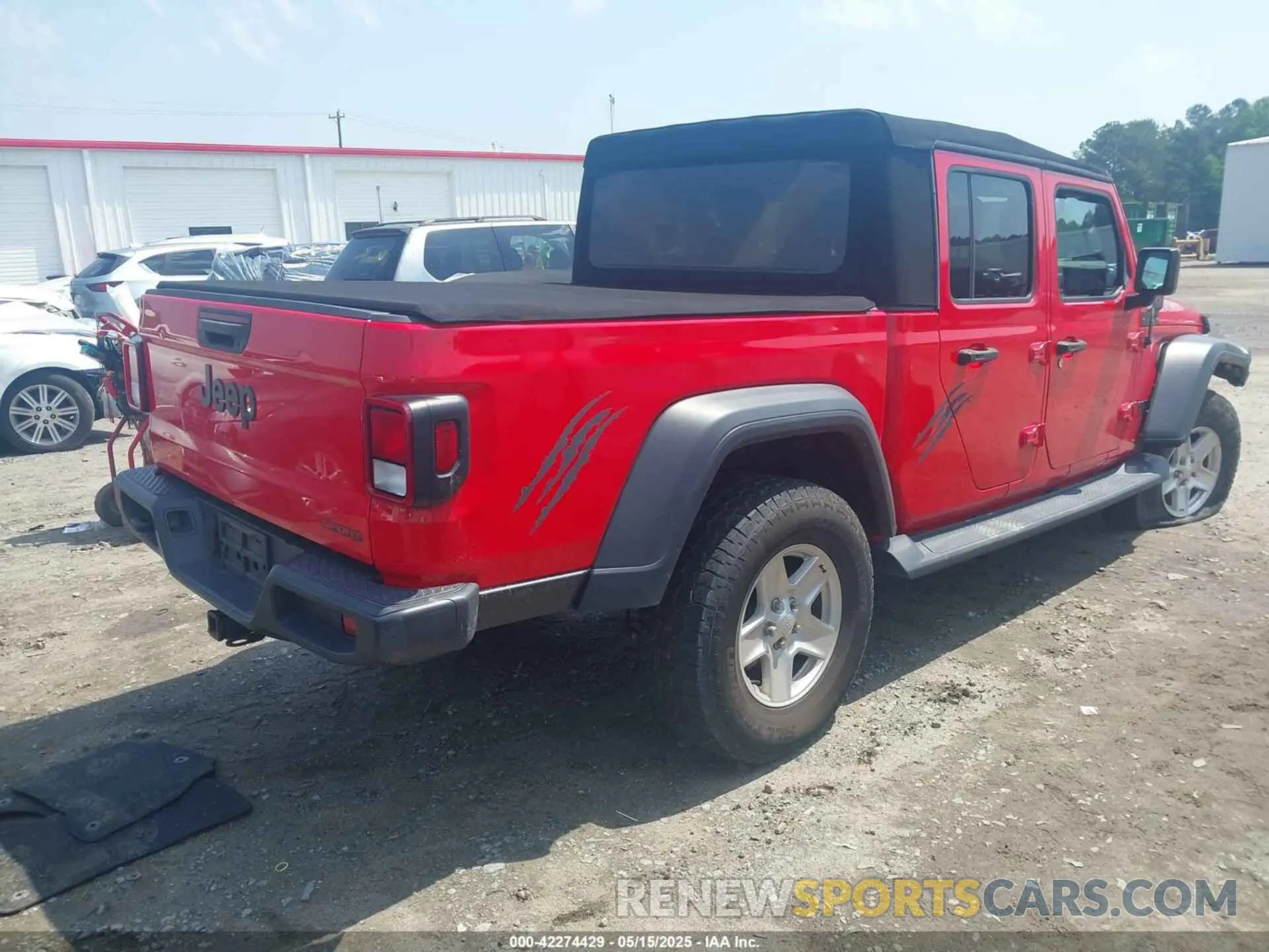 4 fotografías del automóvil dañado 1C6HJTAG7LL133586 JEEP GLADIATOR 2020