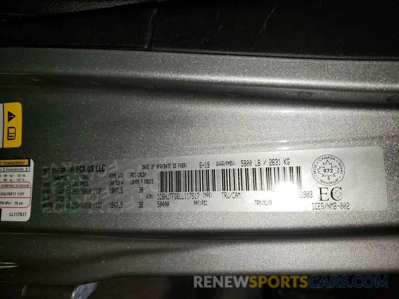 12 fotografías del automóvil dañado 1C6HJTFG6LL117517 JEEP GLADIATOR 2020