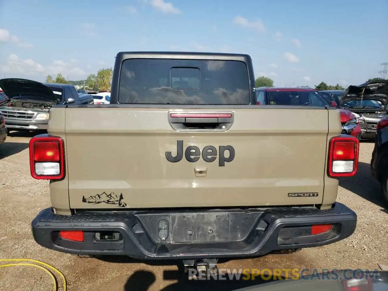 6 fotografías del automóvil dañado 1C6JJTAG4LL216314 JEEP GLADIATOR 2020