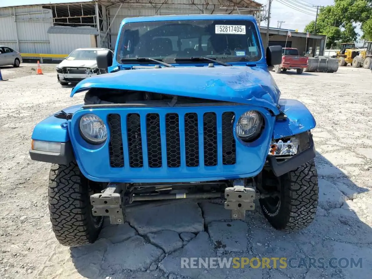 5 fotografías del automóvil dañado 1C6HJTAG0ML560089 JEEP GLADIATOR 2021