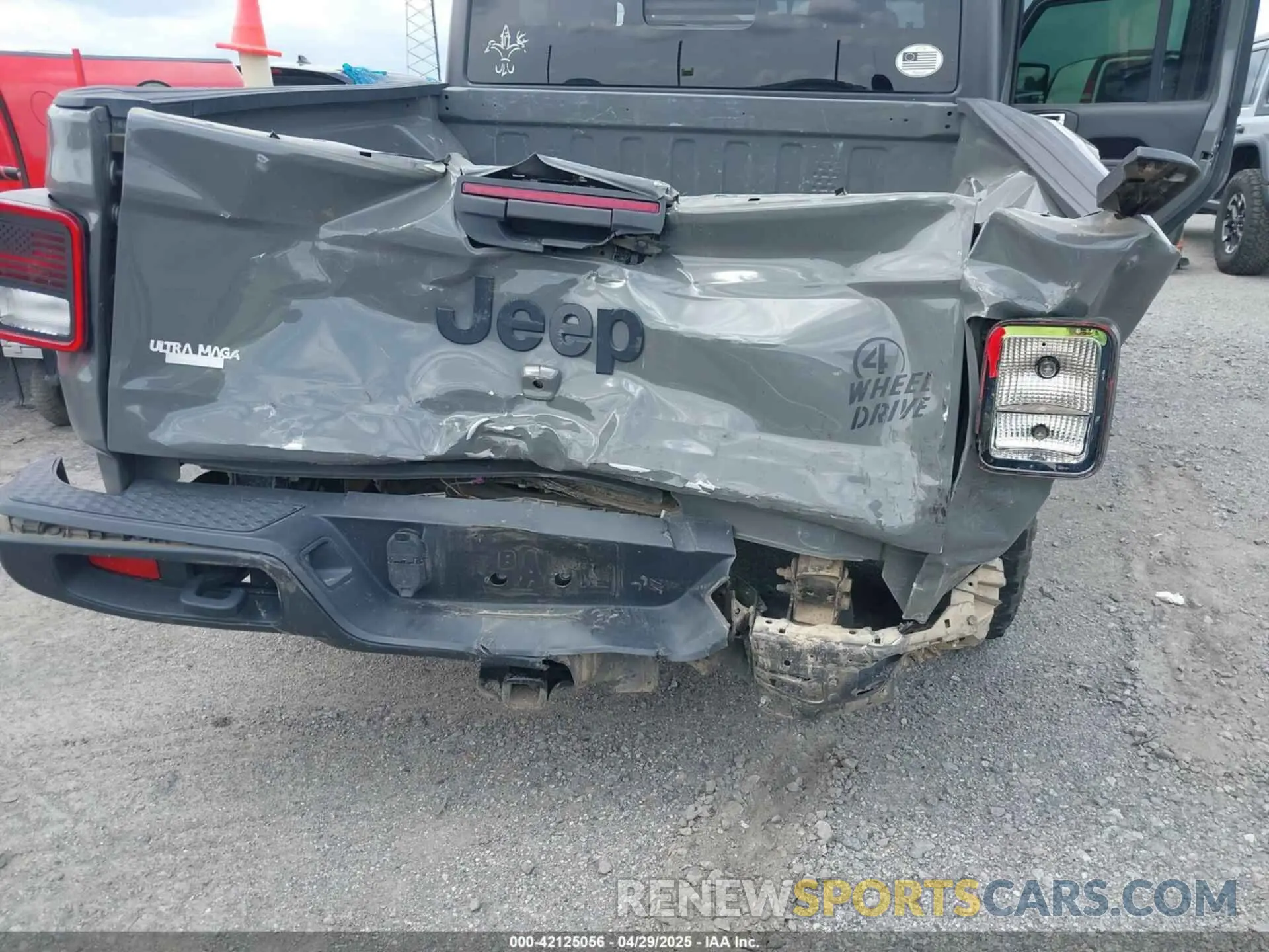 6 fotografías del automóvil dañado 1C6HJTAG5ML570892 JEEP GLADIATOR 2021