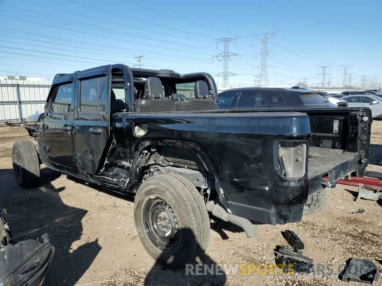 2 fotografías del automóvil dañado 1C6HJTAG5ML605978 JEEP GLADIATOR 2021